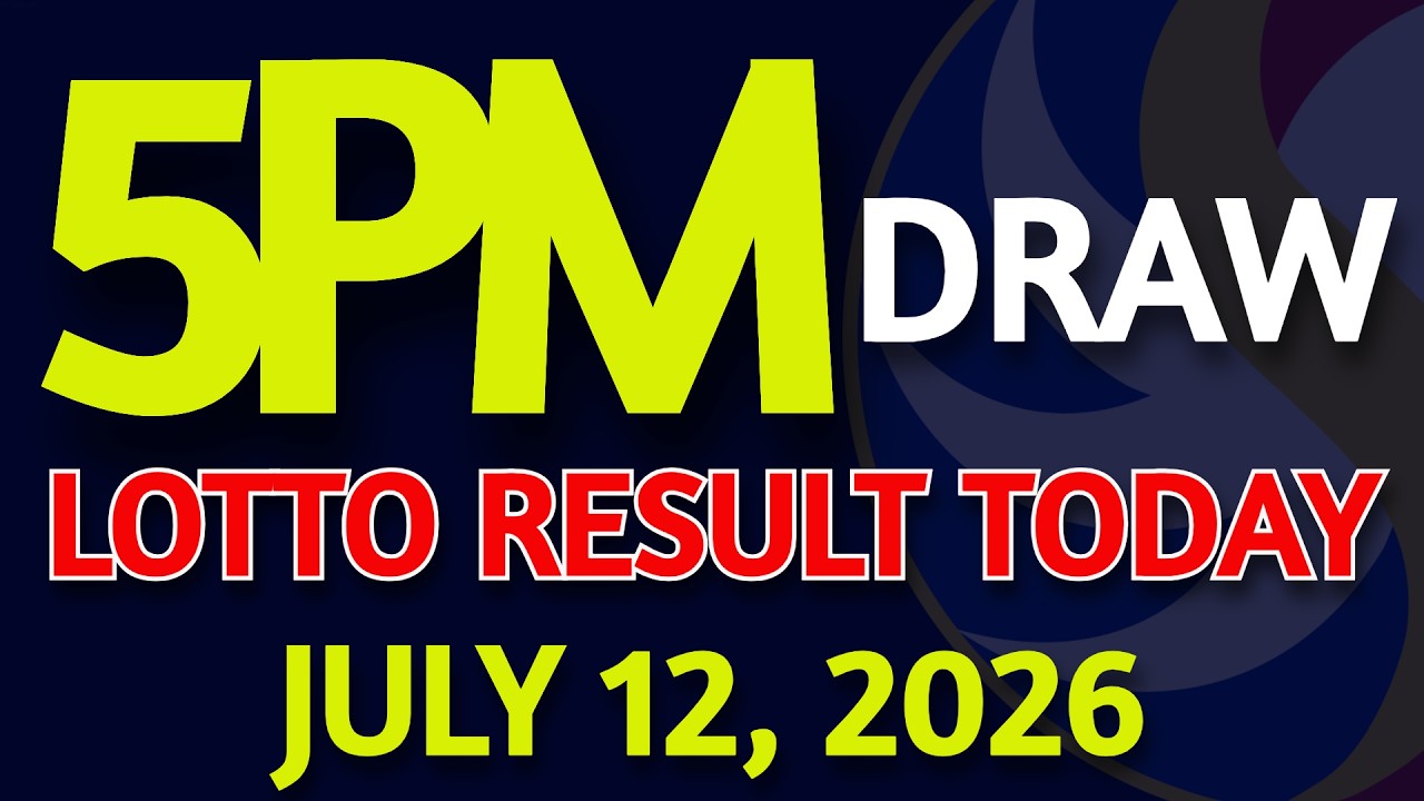 Lotto Result Today 5pm draw July 12, 2026 PCSO