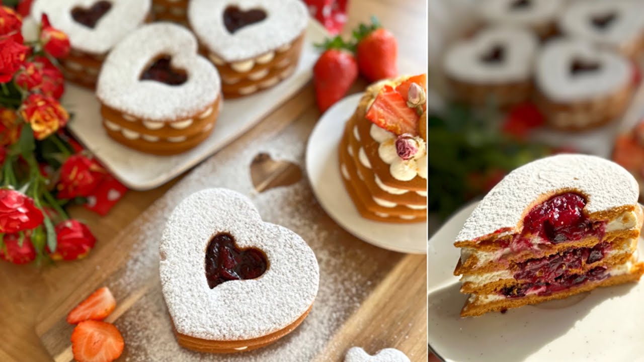 MÉZES-MEGGYES SZÍVEK🍯🍒 - vagyis romantikus MEDOVIK🤭♥️ - BebePiskóta