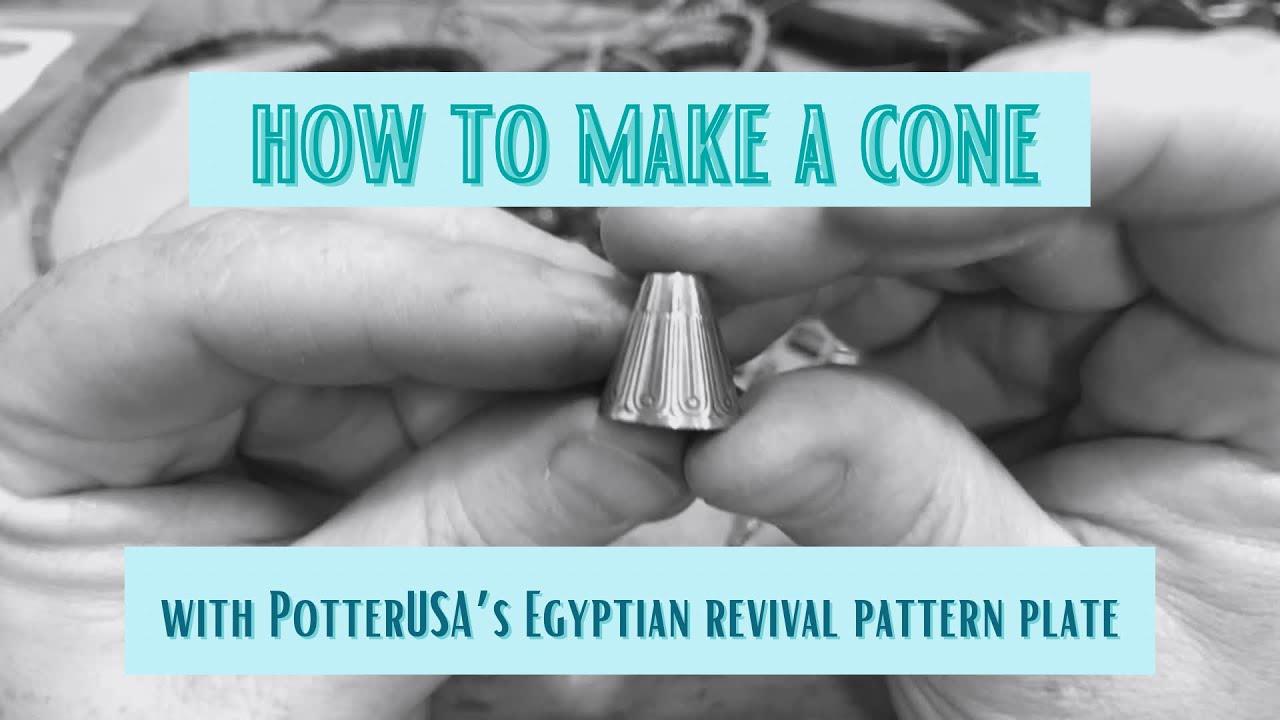 How to Make a Silver Cone Using the PotterUSA Egyptian Revival Pattern Plate