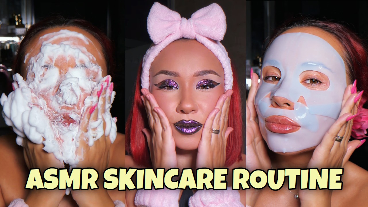 From glam to glow: complete ASMR skincare routine. K-beauty edition