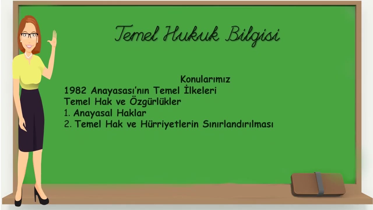 Temel Haklar- Anayasal Haklar - Temel Hukuk Bilgisi -7