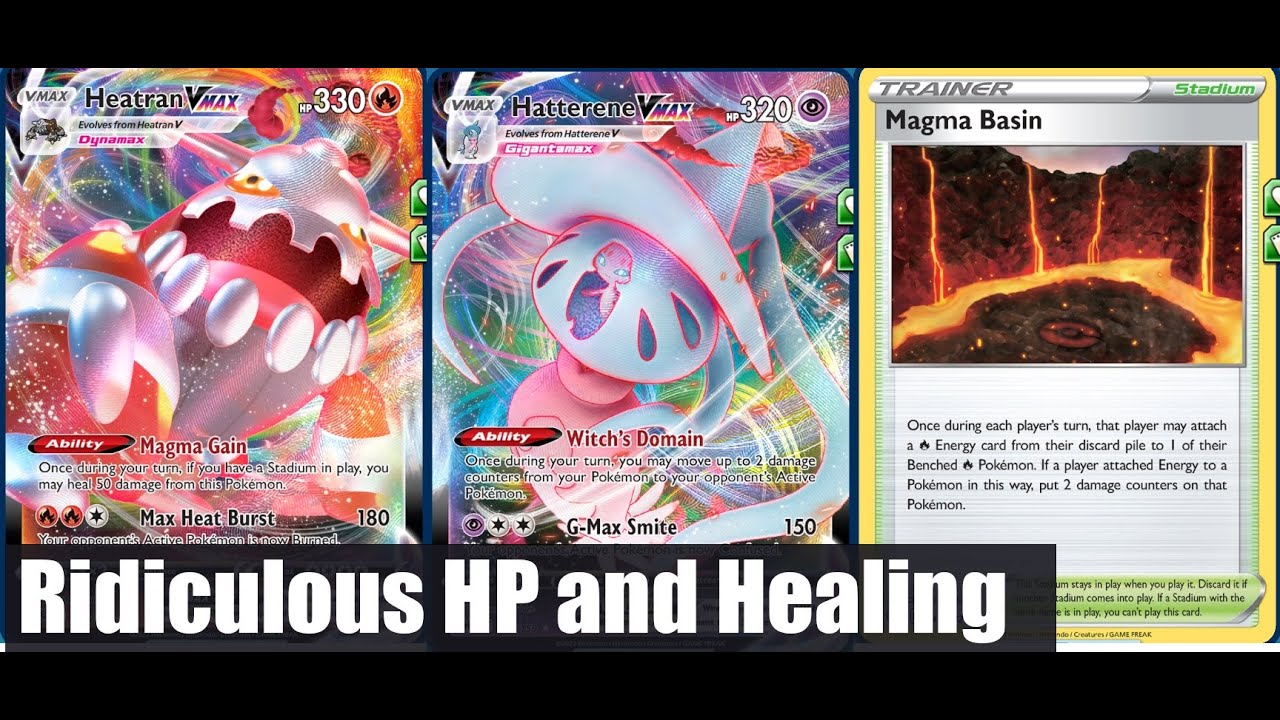 Hatterene Vmax Deck, This SYNERGY Is PERFECT! 390+ HP Self-Heal Heatran Vmax