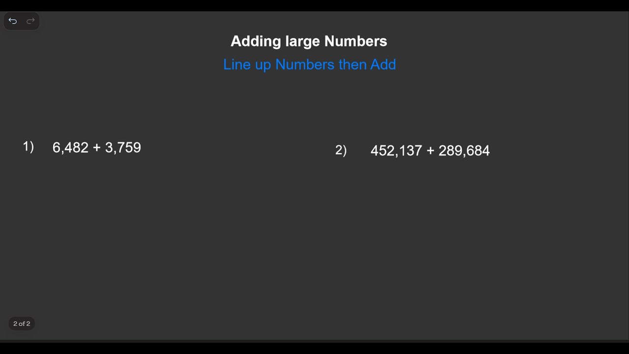 How to Add large Numbers Without a Calculator