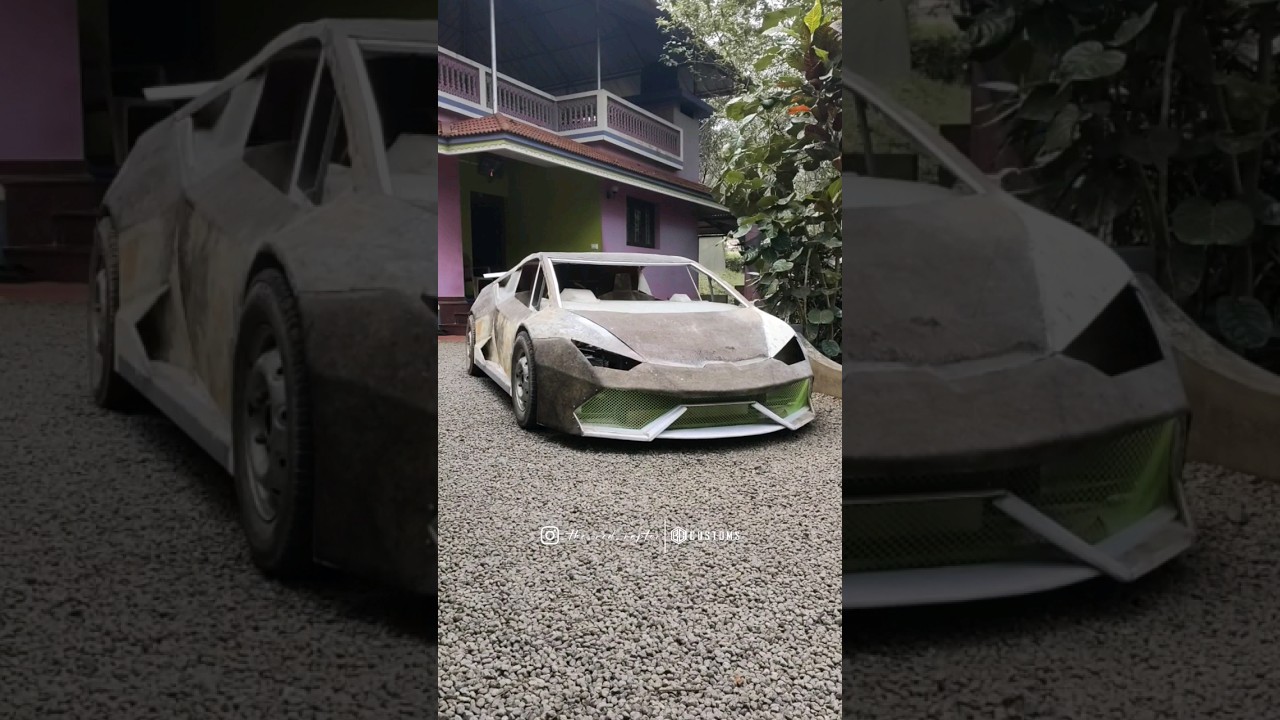 Homemade replica of Lamborghini Huracan #handmade #homemade #lamborghini #kerala #india