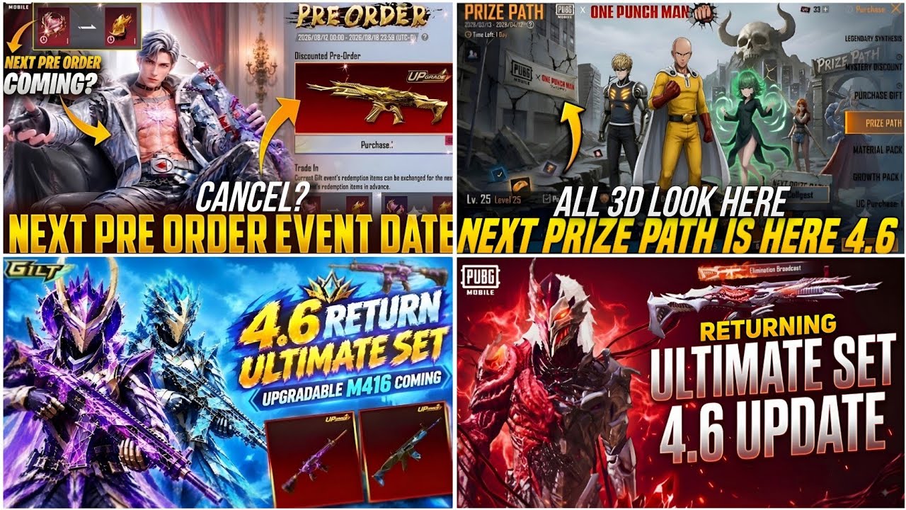 🔴NEXT ULTIMATE SET BGMI 4.6😍| NEXT PRIZE PATH IN BGMI🔥| NEXT PRE ORDER BGMI😱| RETURNING ULTIMATE SET