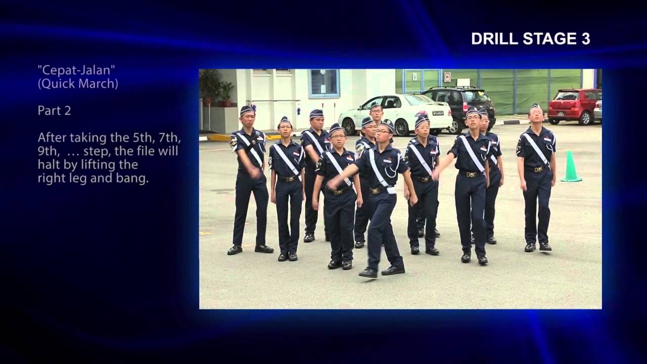 Stage 3 Drill - Form Squad (at the Halt) to the Left (Jadikan Skuad)
