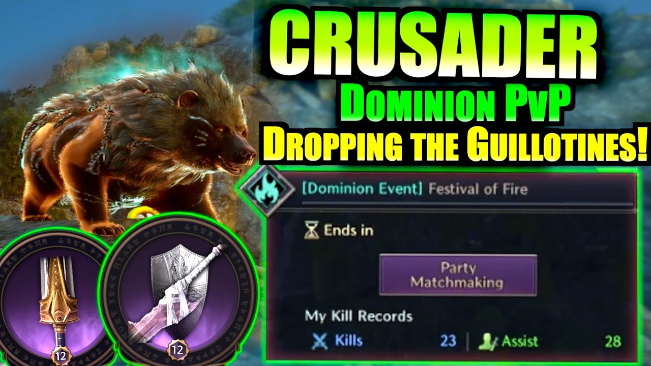 CRUSADER HEAVY HITS YOU INTO OBLIVION! Dominion Event | PvP Play By Play