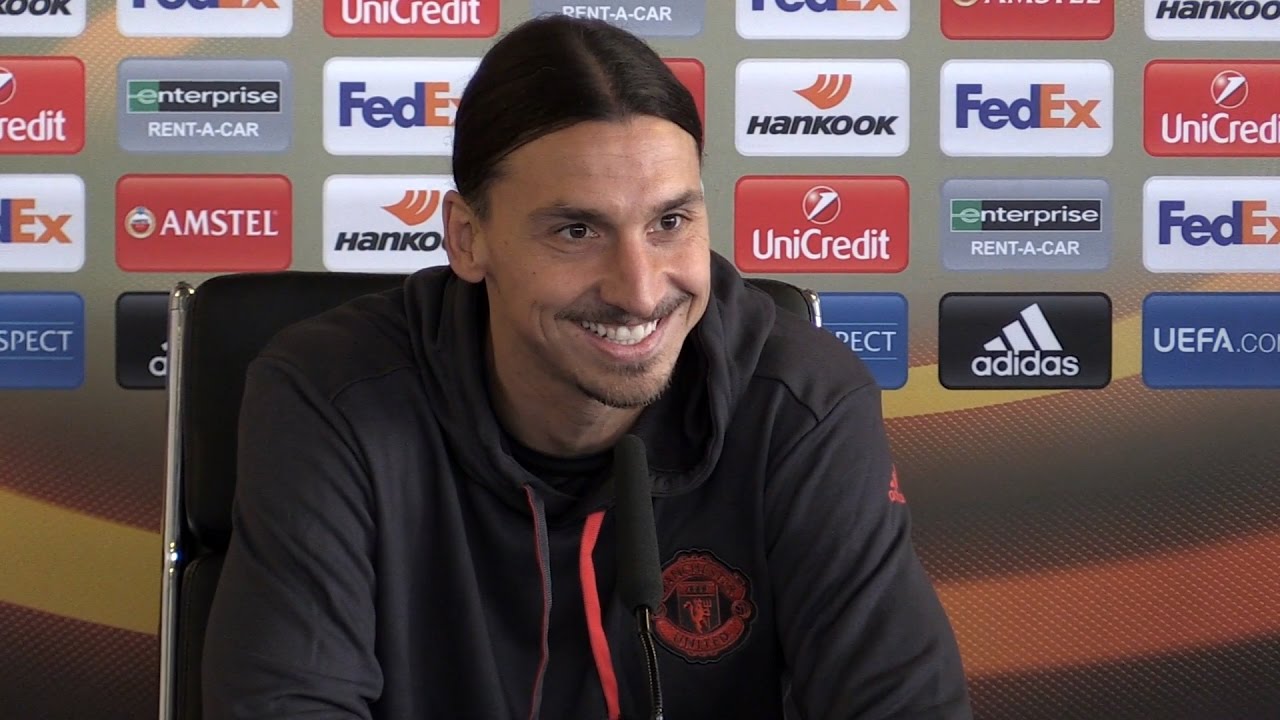 Zlatan Ibrahimovic Full Pre-Match Press Conference - Manchester United v Feyenoord - Europa League