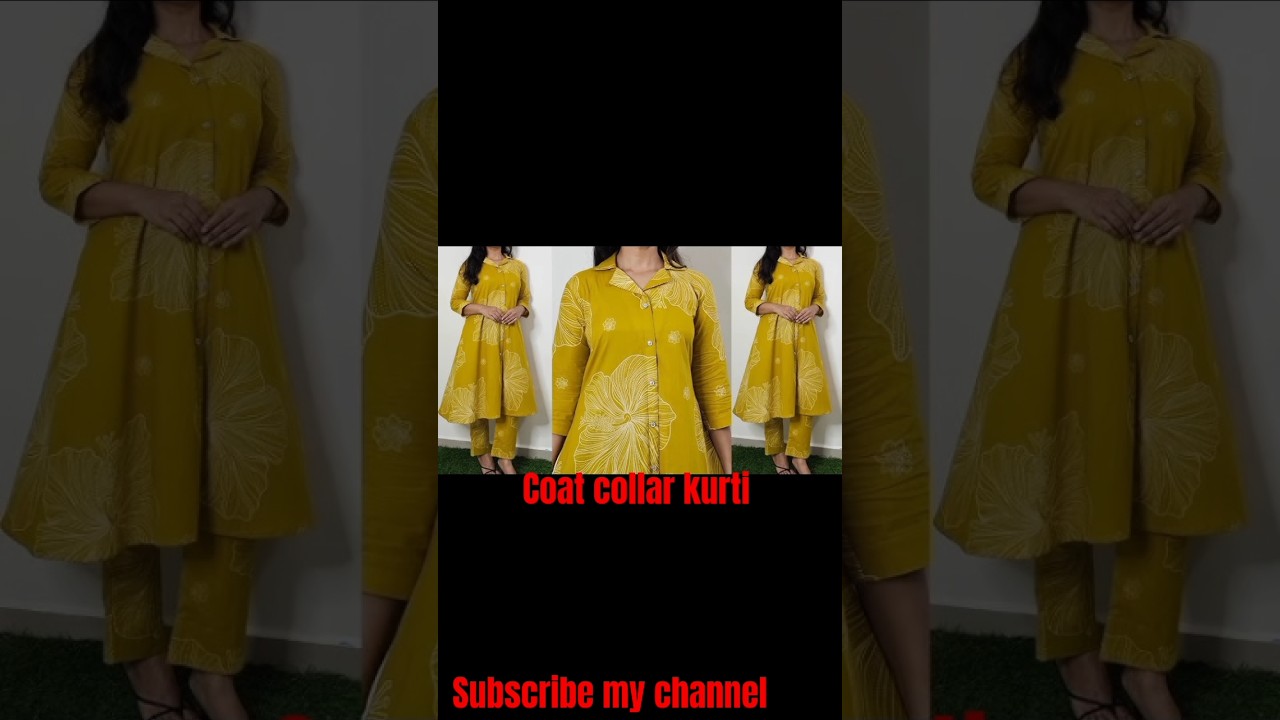 ladies coat collar kurti 