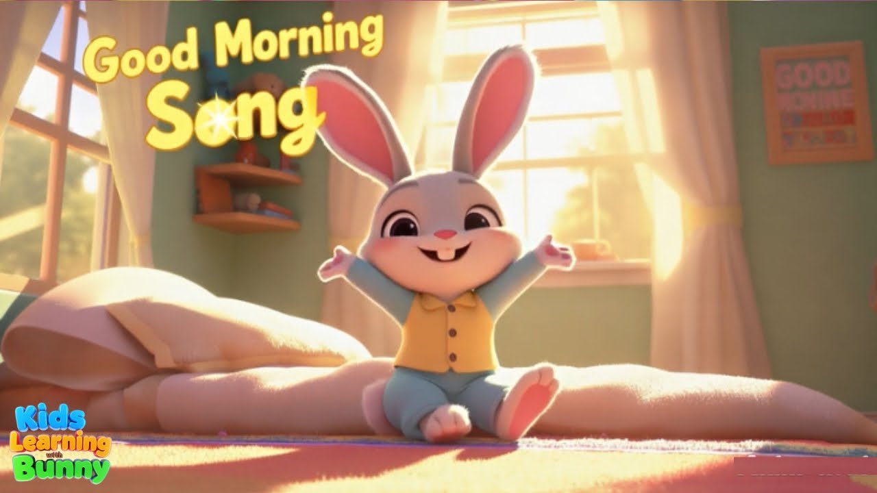 Good Morning Song for Kids 🌞 | Wake Up Happy! | Fun Morning Routine Song | Kids Learning With Bunny