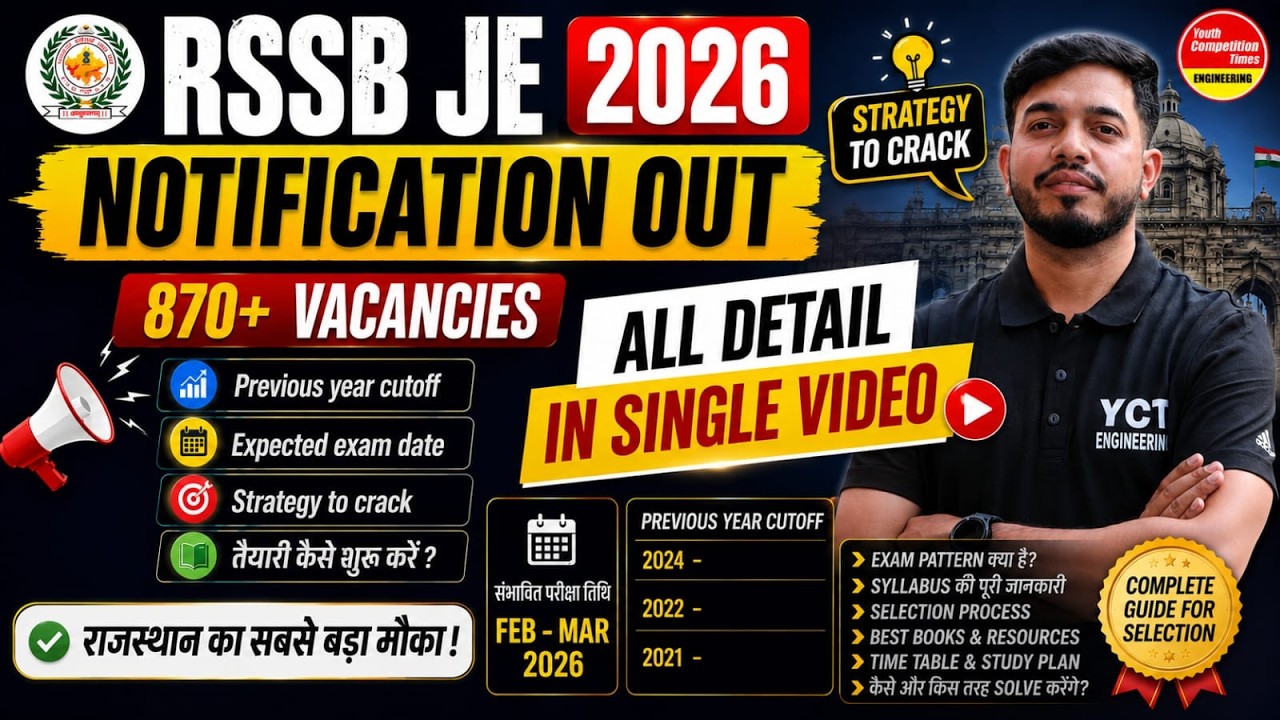 RSSB JE 2026 Notification Out 870+ Vacancies Complete Strategy, Syllabus, Cutoff & Exam Date | JEN