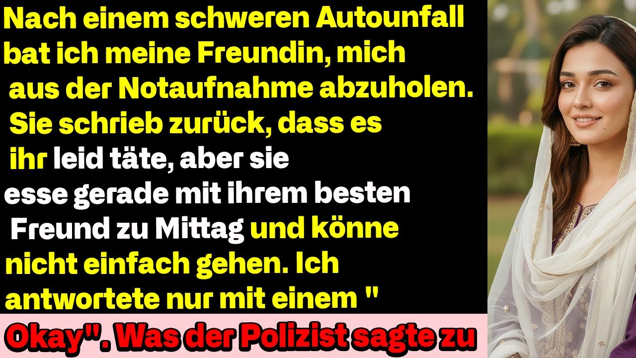 Nach meinem schweren Unfall bat ich sie, mich abzuholen – ihre Antwort kam per SMS