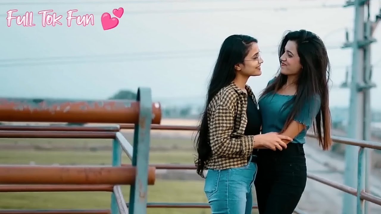 ❤️ New Lesbian cute Love story ❤️ Indian lesbian love story ❤️ Hindi songs ❤️ Full Tok Fun (192)