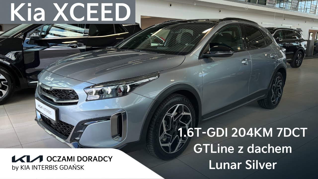 Kia XCEED MY2024 [1.6 T-GDI 204KM 7DCT] wersja GTLine z DACHEM w kolorze Lunar Silver - PEŁNA WERSJA