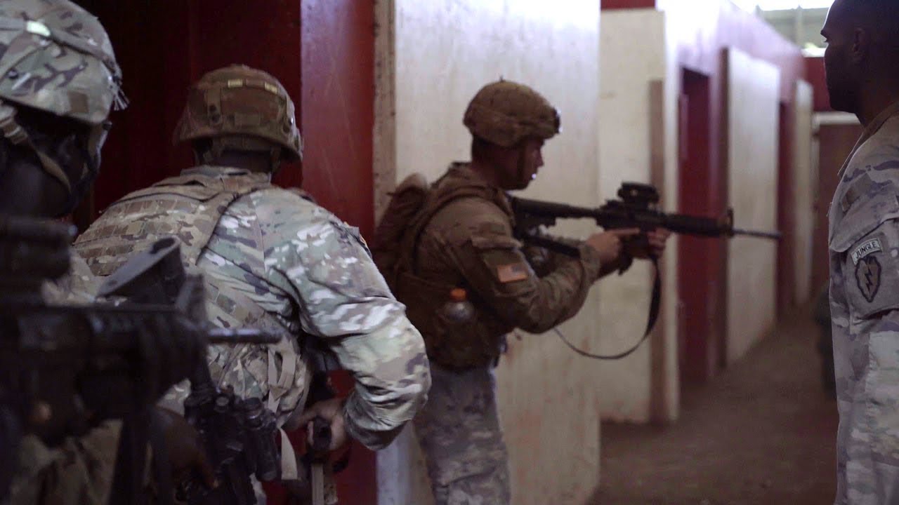 25th Infantry Division Conduct Training At Urban Breaching Range Training, Schofield Barracks 4K UHD