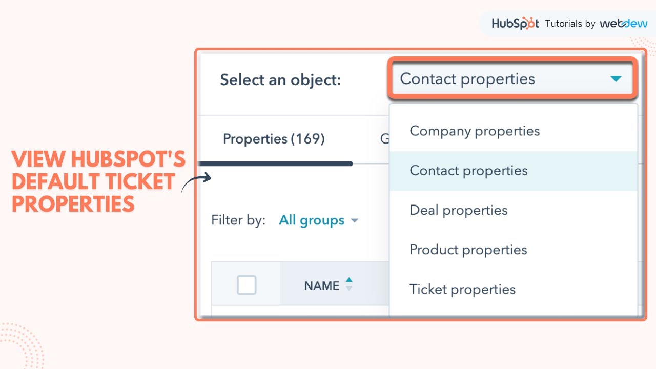 How-to view HubSpot's default ticket properties.