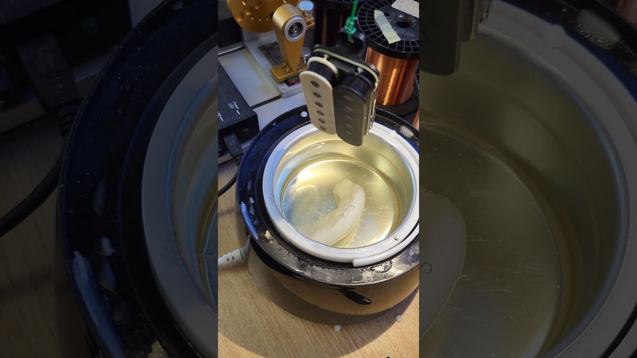 How I wax potted a guitar pickup #luthier ##guitarrepair #luthiery