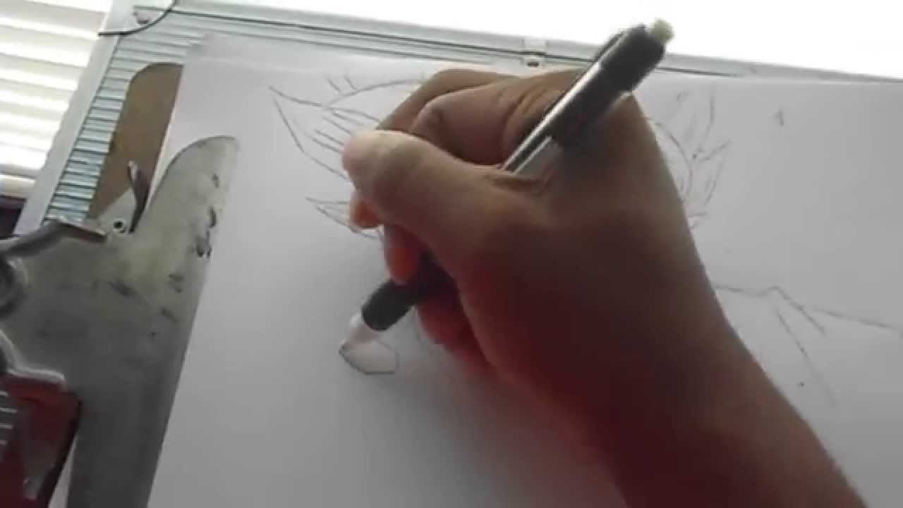 Drawing Super Saiyan God Goku SSJ Blue Hair
