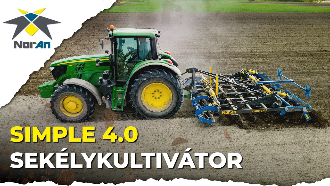 NorAn Simple 4.0 sekélykultivátor - John Deere 6155M - magágykészítés