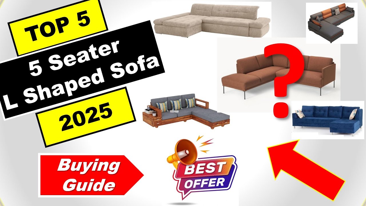 Top 5 Best 5 Seater L Shaped Sofa in India 2025 ⚡ 5 Seater Couch Price List ⚡ 5 Seater L Shaped Sofa
