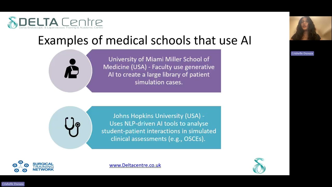 AI in Medical Education  - applications in teaching ,learning and assessment. Crishelle Dsouza