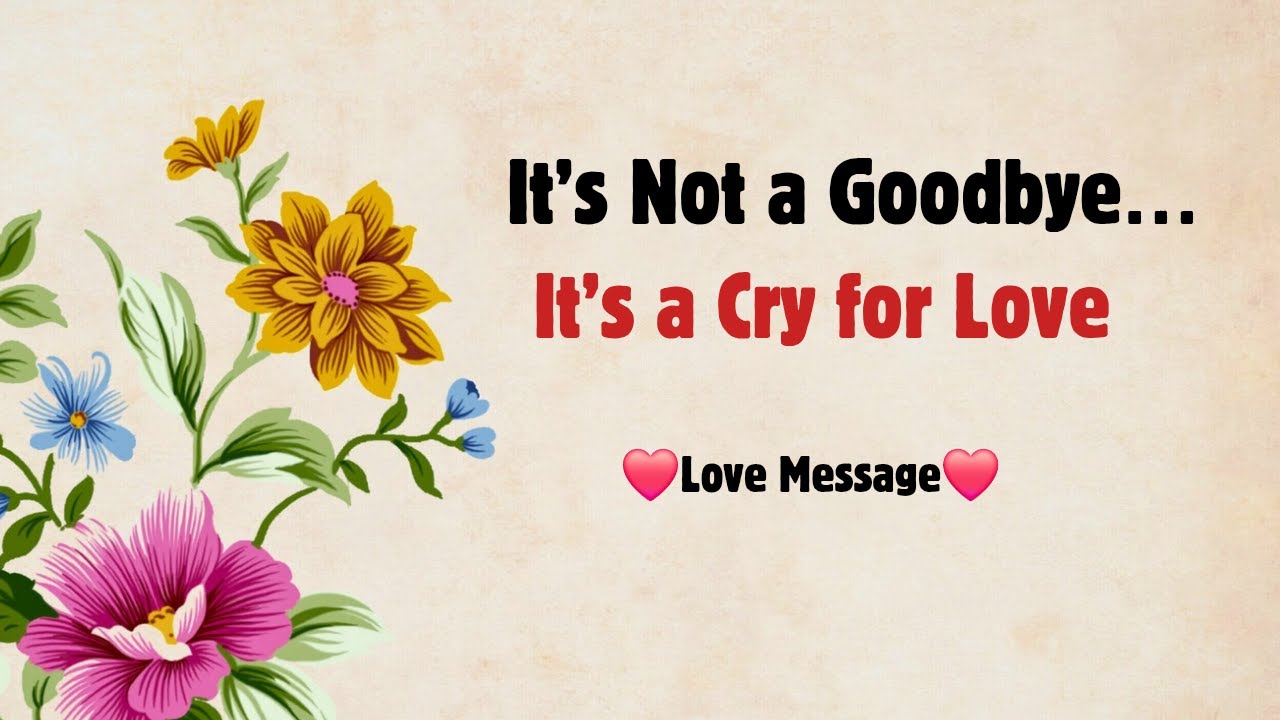 It’s Not a Goodbye… It’s a Cry for Love 💔 My heart is calling out to yours