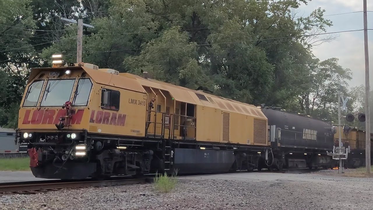 Trains of 8-7-25. Loram Rail Grinder and UP MNLTT. #unionpacific #mtvernonsub 