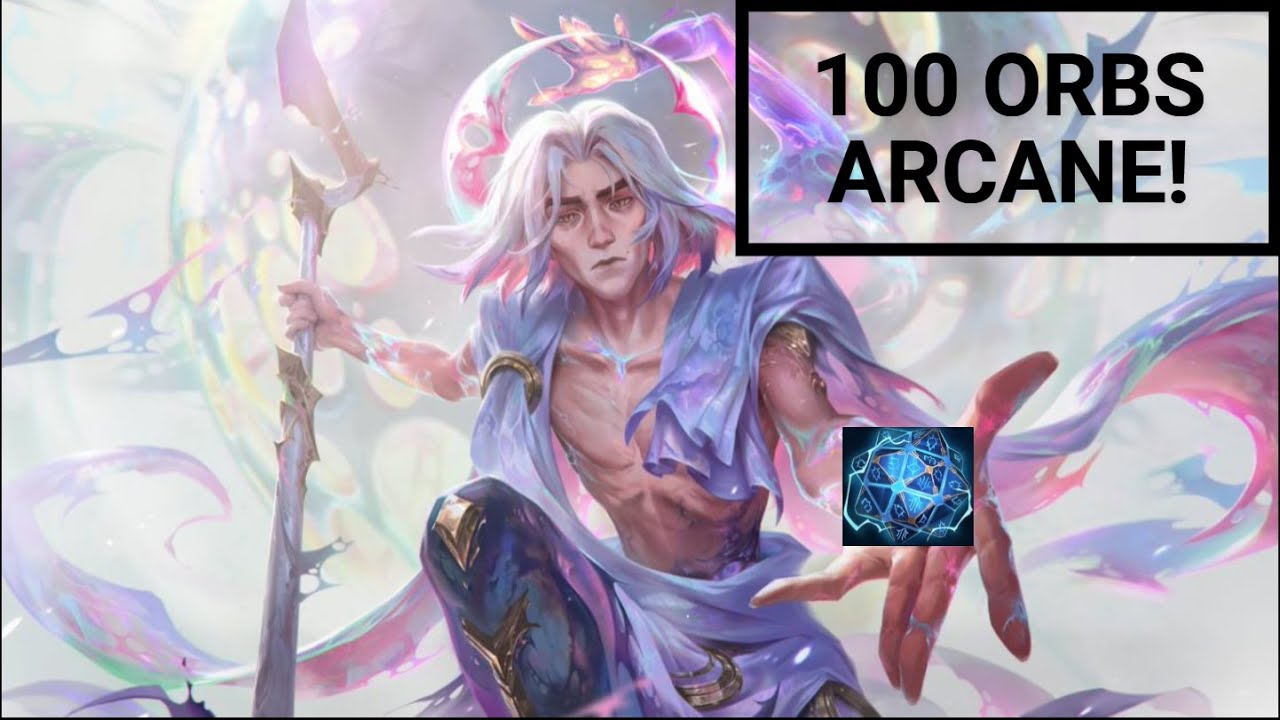 Abrindo 100 ORBS ARCANE  no League of Legends, sem cortes/sem edição.