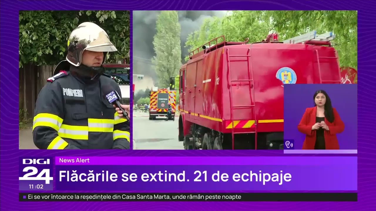 Intervenție majoră la incendiul din Sectorul 6: o școală a fost închisă, circulația STB e afectată
