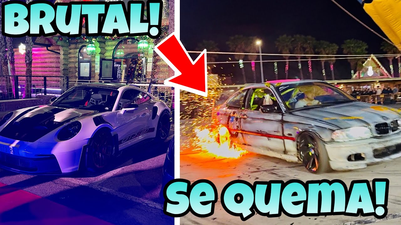 UN COCHE SALE ARDIENDO! DERRAPANDO AL LADO MÍO | EXPO KDD DE COCHES BRUTAL 