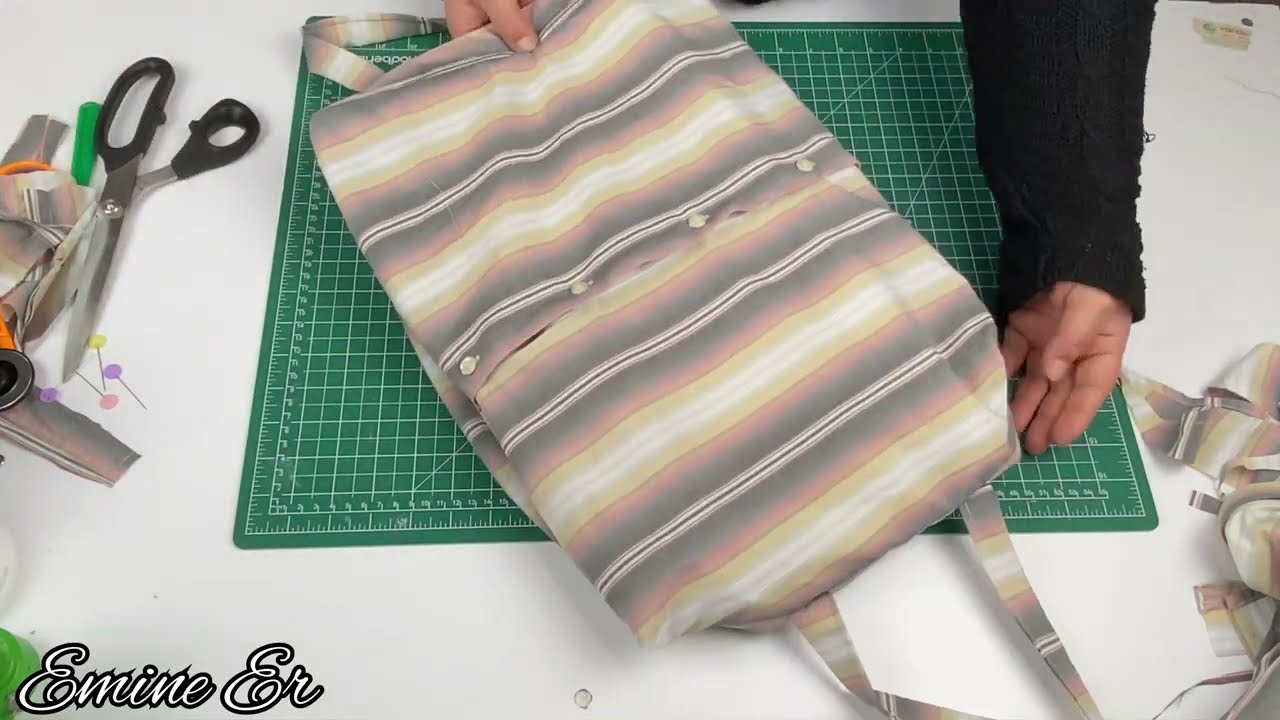 Eski gömlekten hurç nasıl yapılır ✂️#sewing #diysew #sewingideas #kendinyap