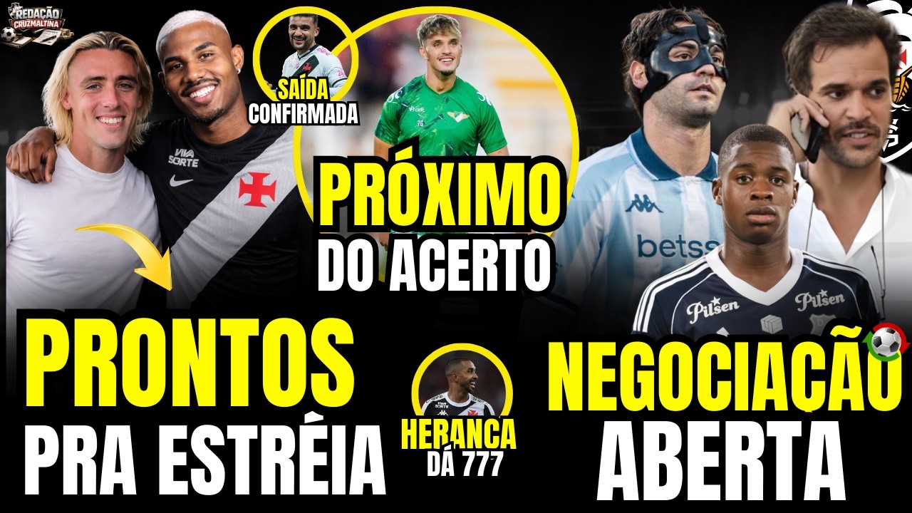 🚨ATENÇÃO! VASCO PRÓXIMO DE FECHAR O 7° REFORÇO | VOLANTE NA MIRA | DÍVIDA MILIONÁRIA, SAÍDA CERTA E+