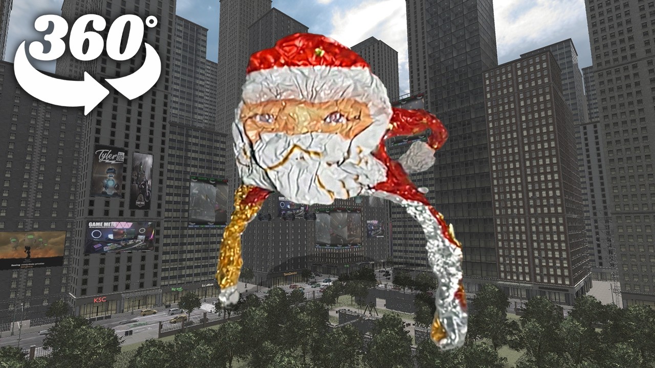 Goo Goo Ga Ga Santa Attacks the City ! 360&deg; VR