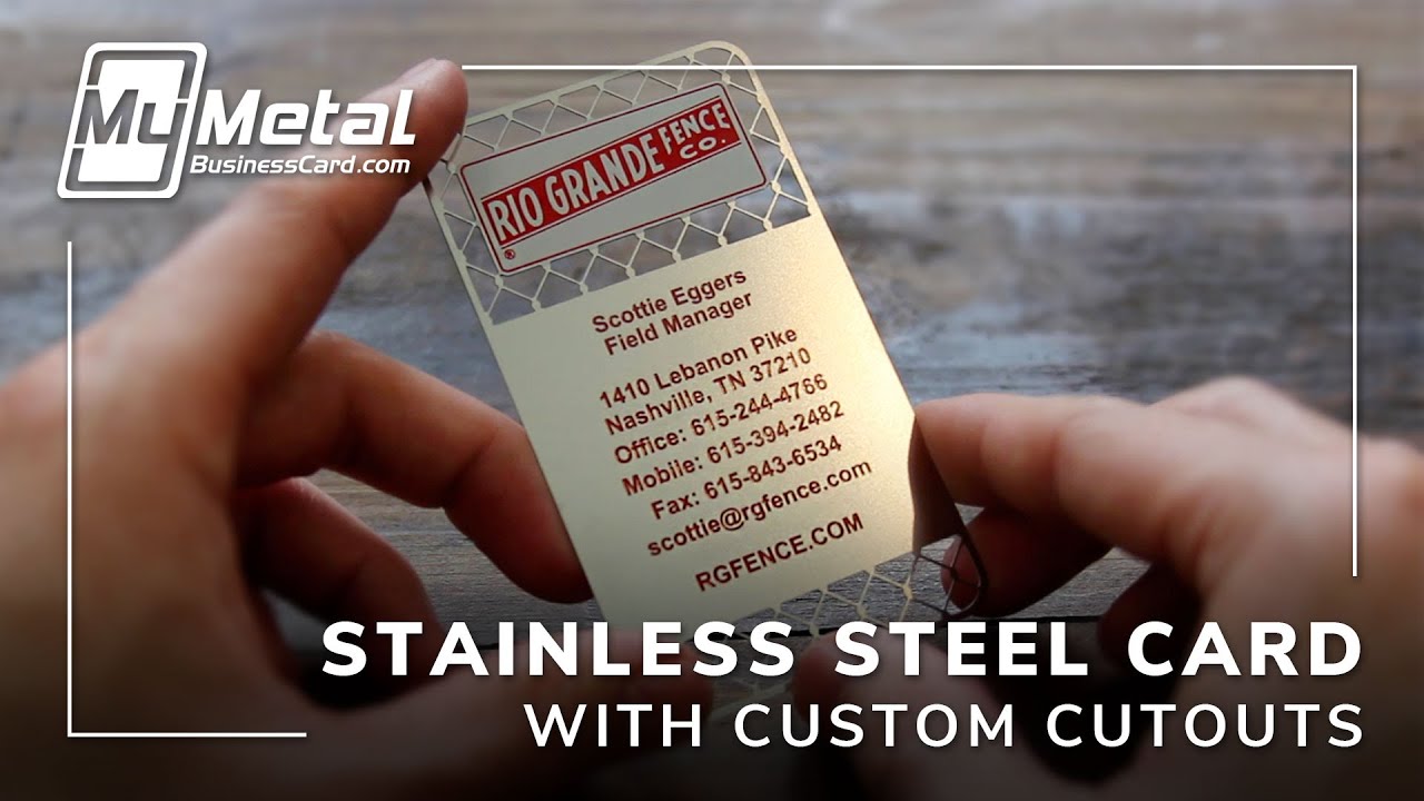 Custom Shaped Stainless Steel Business Card with Unique Design | My Metal Business Card