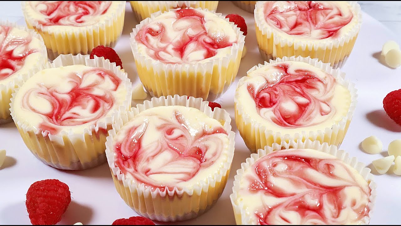 Mini White Chocolate Raspberry Cheesecake | White Chocolate Raspberry Cheesecake | Easy Cheesecake