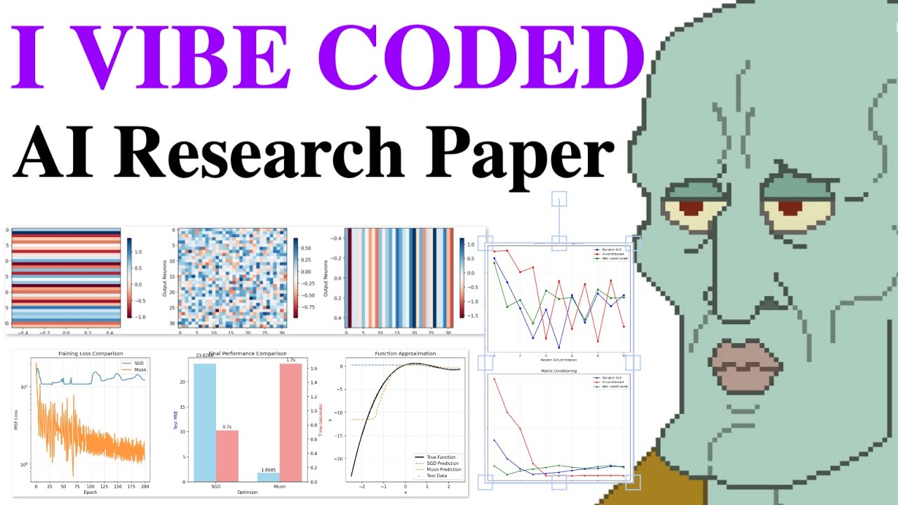 How To VIBE CODE AI Research Paper - SGD vs Muon Optimizer - Beginners