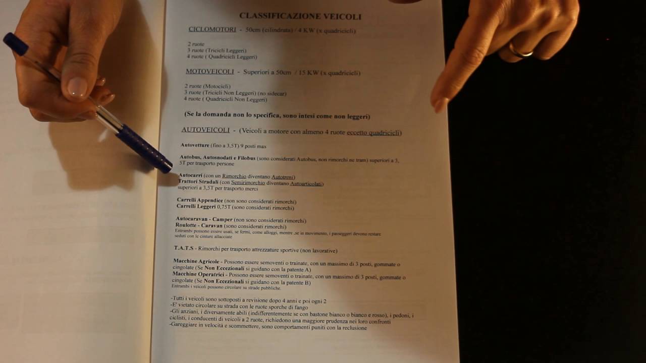 Wow Patente - Video ASMR - Classificazione Veicoli