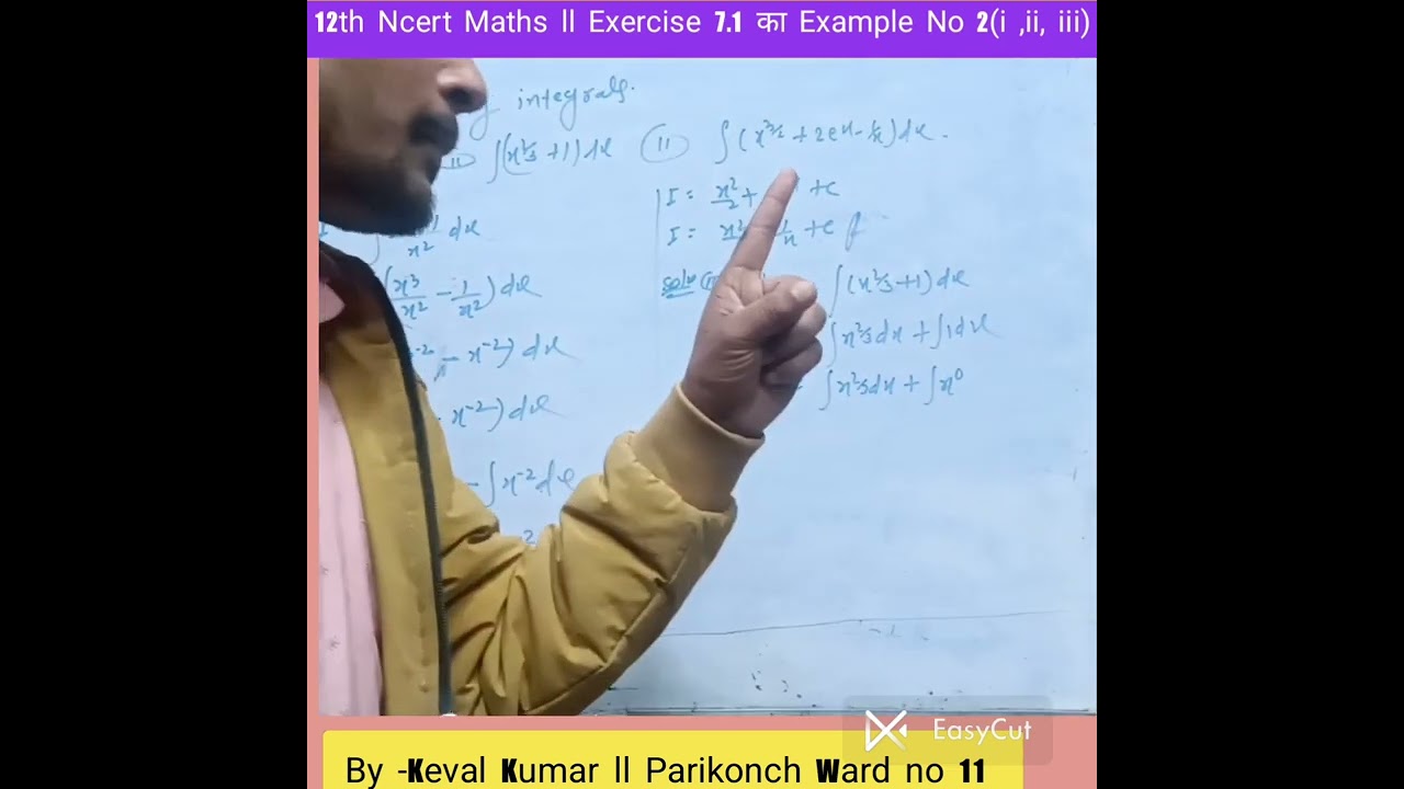 Class 12 Maths Integration | Exercise 7.1 | Example 2 (i, ii, iii) | NCERT Solutions | हिंदी में