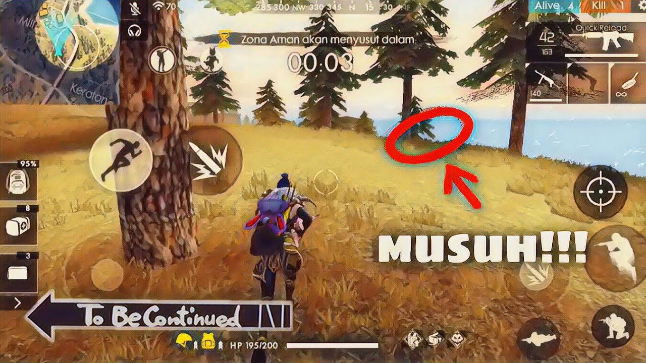 1 vs 4 ranked auto death             - FREE FIRE INDO