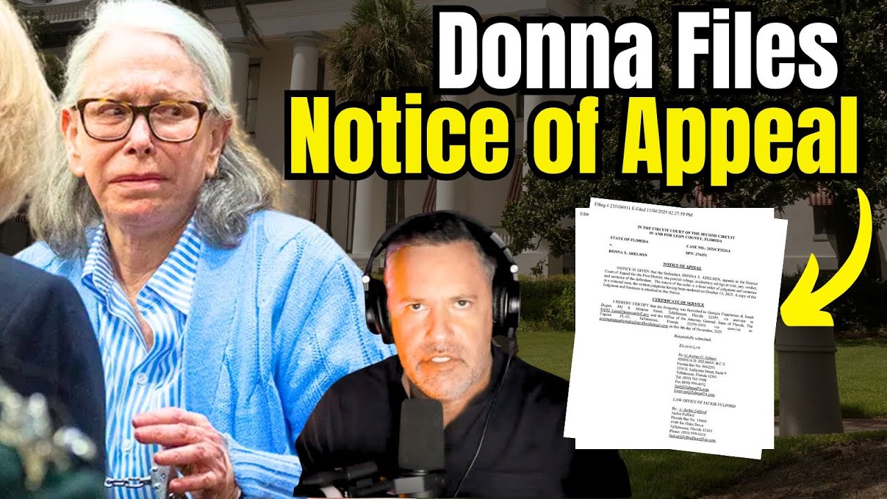 Donna Adelson: Defense Team Files Notice of Appeal After Murder Conviction