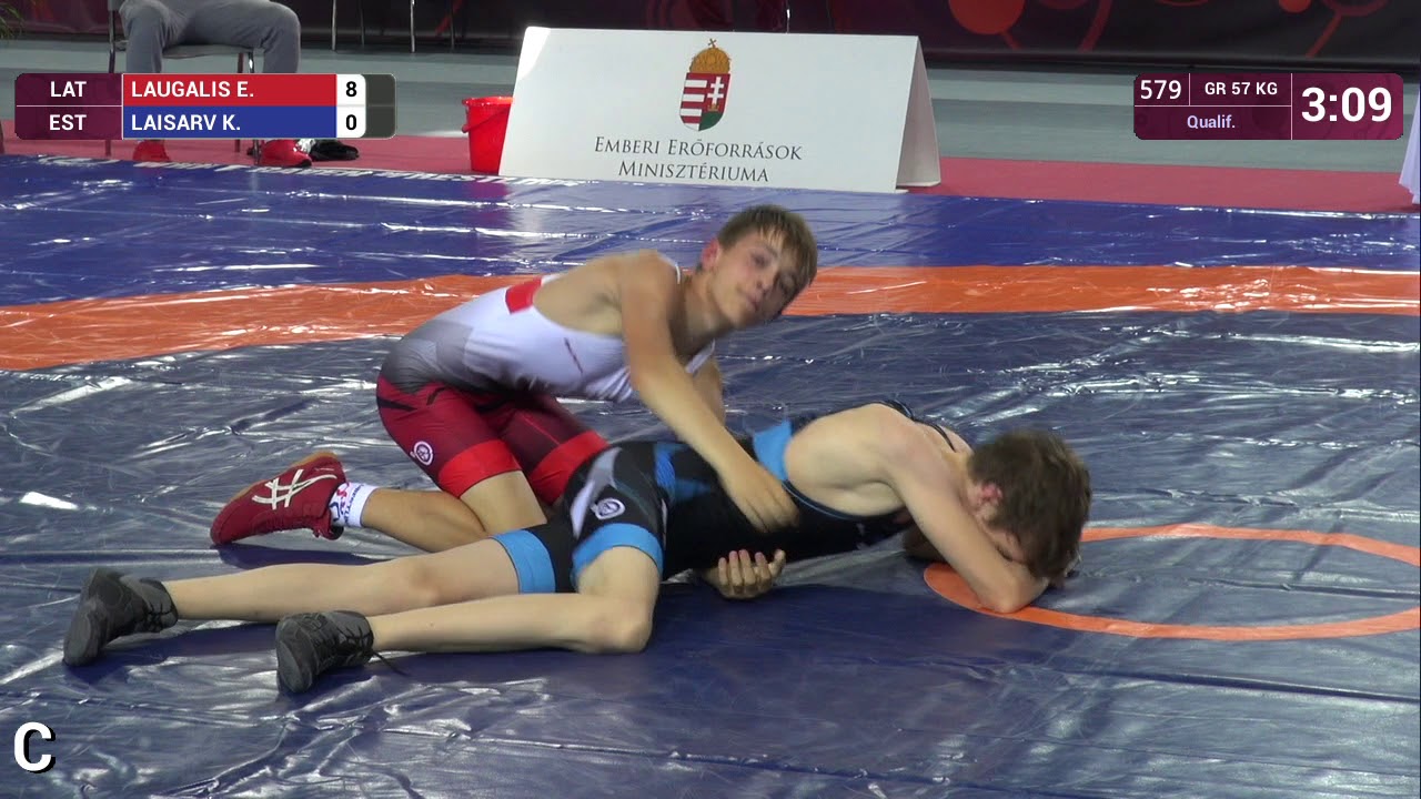 Qual. GR - 57 kg: E. LAUGALIS (LAT) v. K. LAISARV (EST)