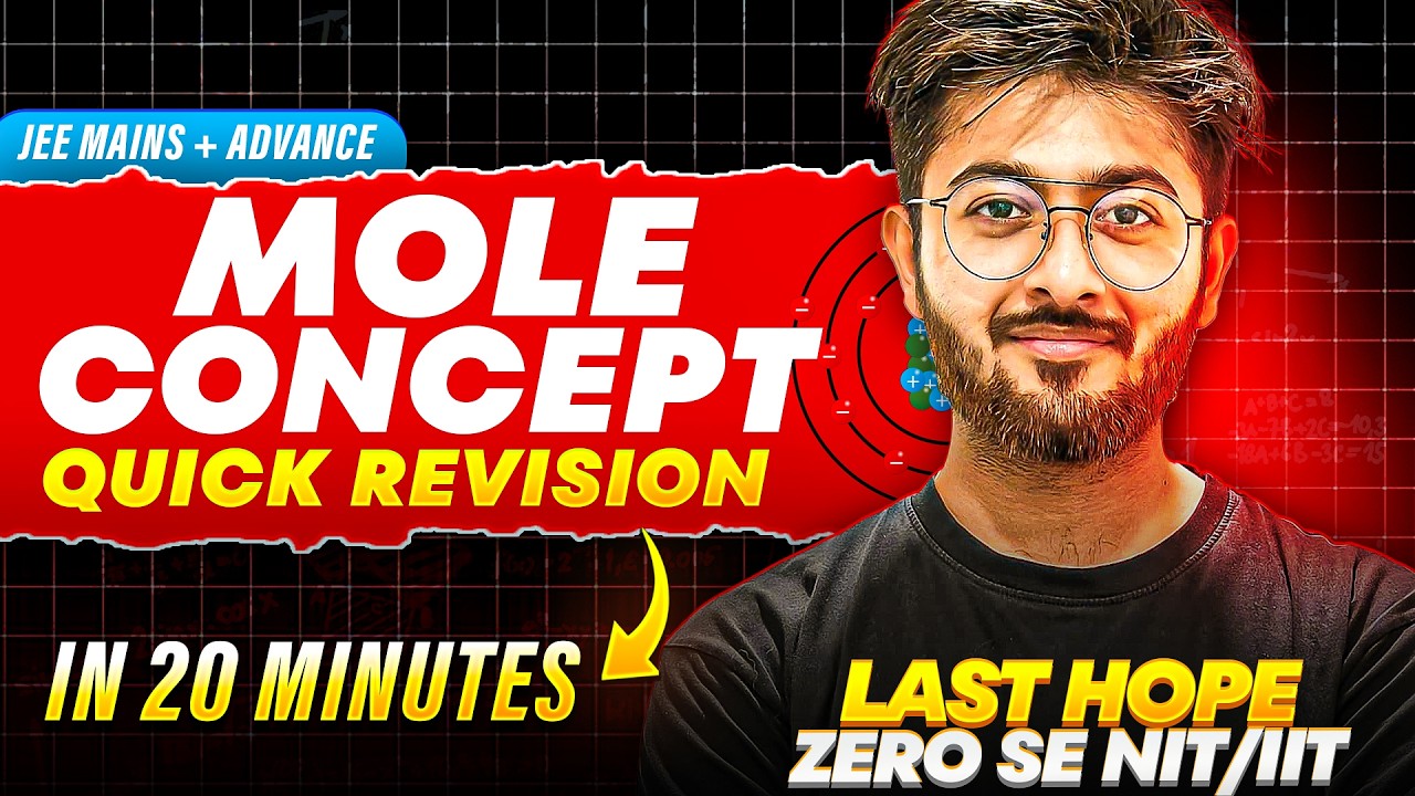 Mole Concept Revision in 20 Mins For JEE/NEET🔥🔥 #iitjee #iit #jee #neet  #revision #chemistry