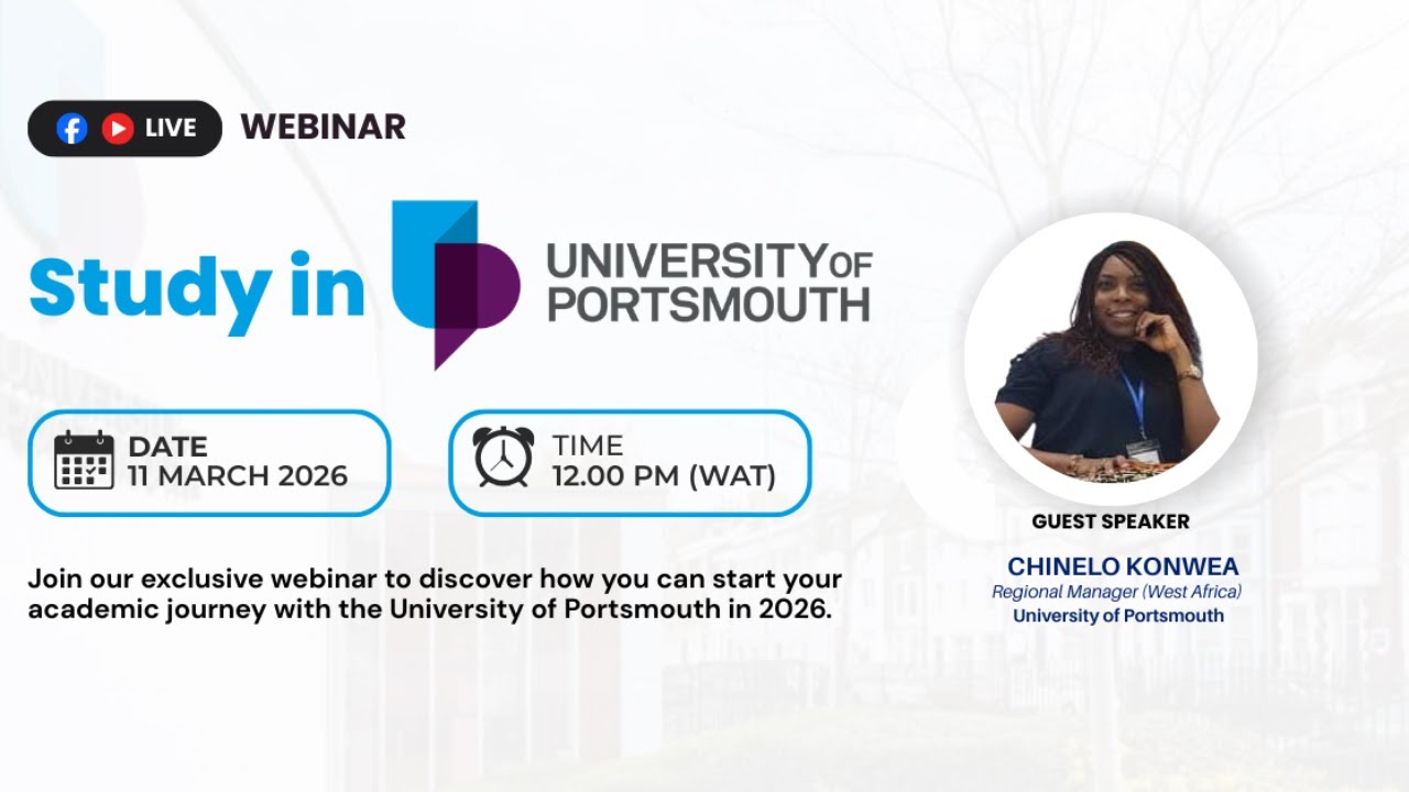 Study in the UK - Live Webinar with University of Portsmouth
