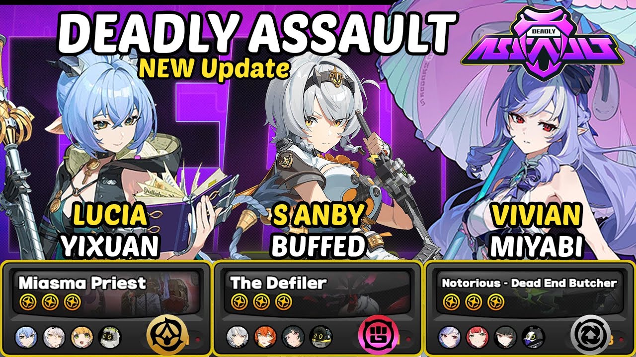 New Deadly Assault 2.3 — Люсия M0W0, Санби M0W0 и Вивиан M0W0 | Zenless Zone Zero 2.3