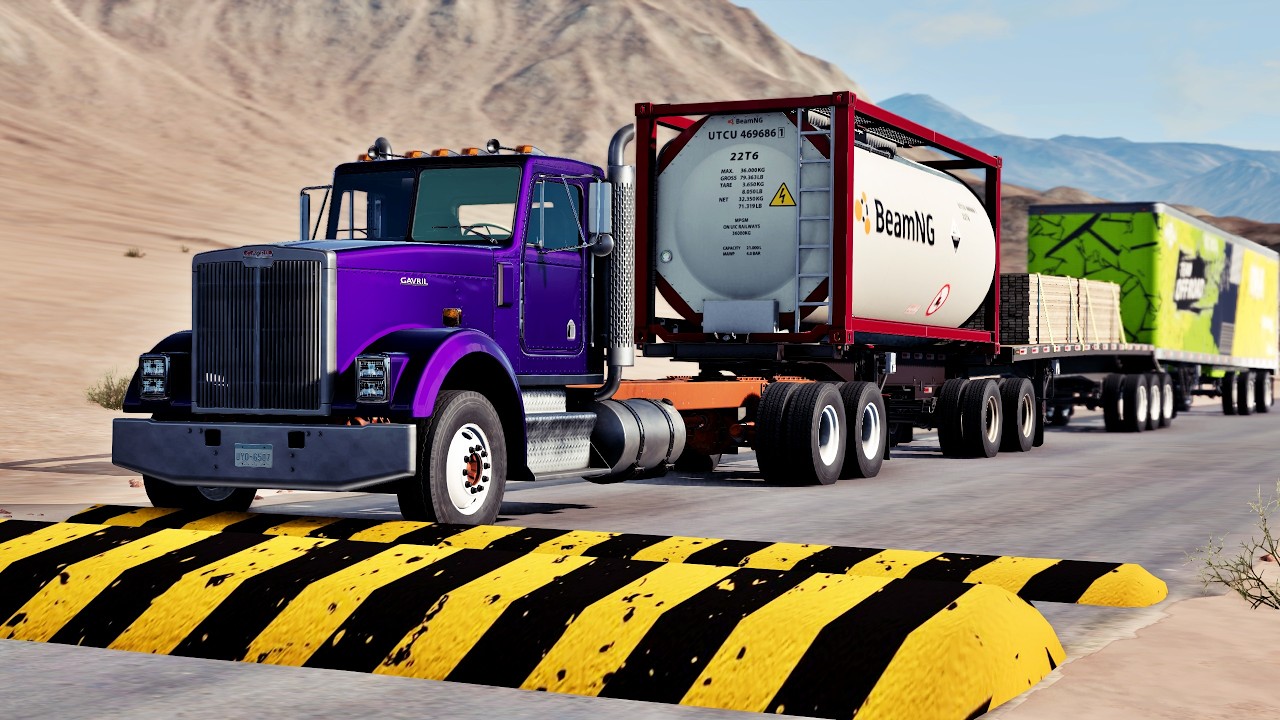 Trucks vs Speed Bumps #166 | BeamNG Drive | Truck &Too