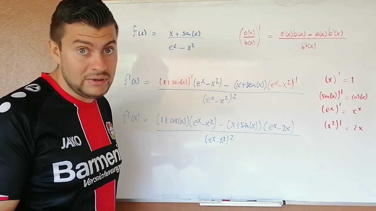 Derivada de una función empleando Regla del Cociente.