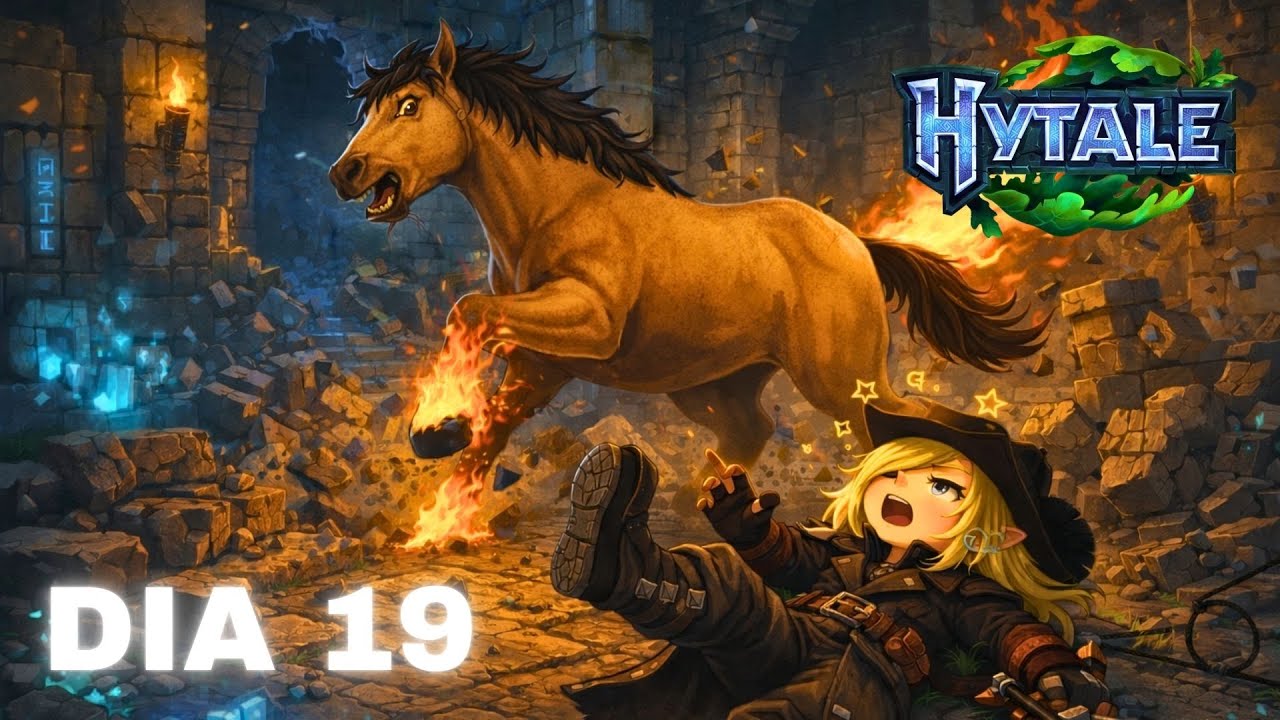 DIA 19: INTERLIGANDO os PORTAIS e TENTANDO DOMAR um CAVALO! | 