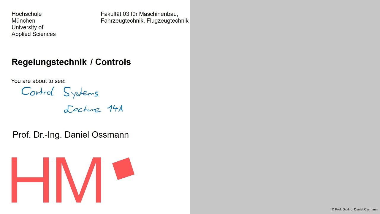 Controls @HM FK03 - Lecture #14A