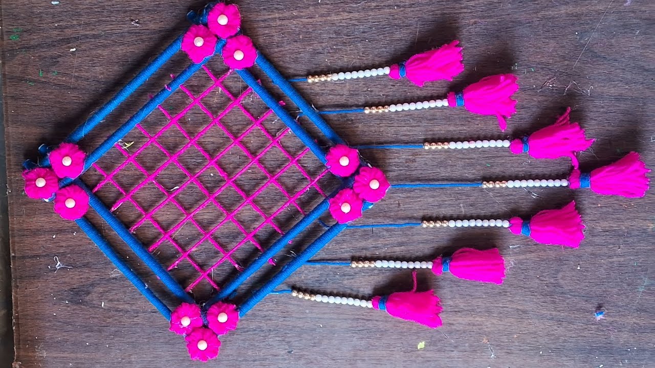 Woolen wallhanging craft #youtubevideo [like and subscribe 👍