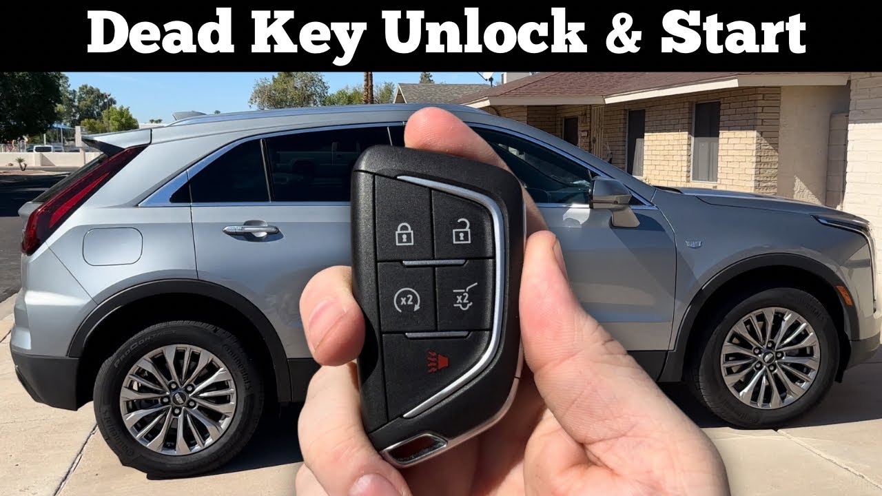 How To Unlock, Open & Start 2024 CADILLAC XT4 With Dead Remote Key Fob Battery
